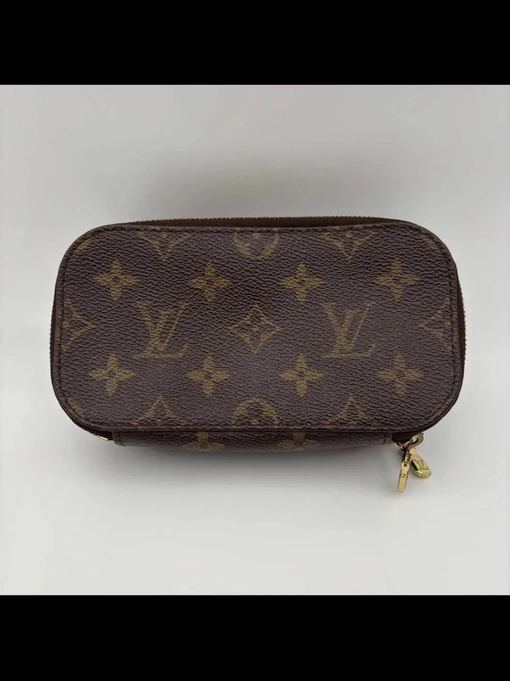 Louis Vuitton Monogram Canvas Brown and Gold Phone Case Pouch